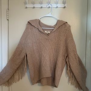 Shag sleeve blush pink sweater